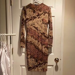 Fashion nova snakeskin printed dress